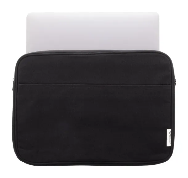 Rebyss Comp recycled cotton laptop bag Black