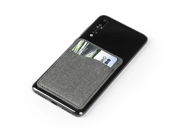 POCKET PRO PU card holder and phone holder Gray