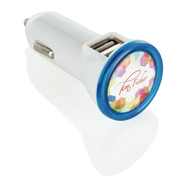  Powerful dual port car charger - XD Collection Blue White