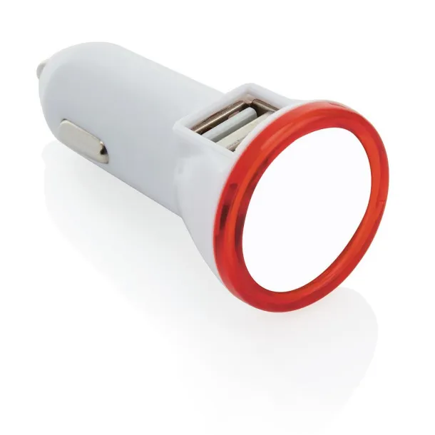  Powerful dual port car charger - XD Collection Red White