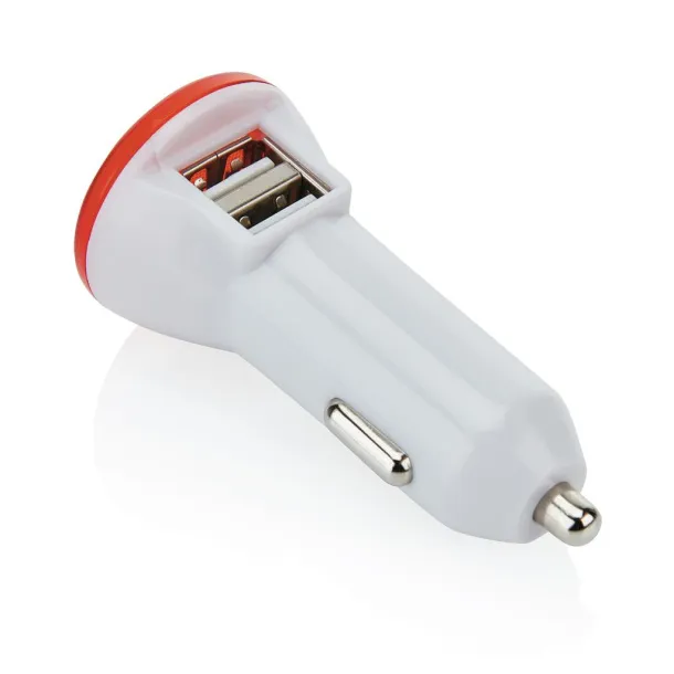  Powerful dual port car charger - XD Collection Red White