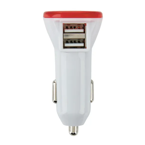  Powerful dual port car charger - XD Collection Red White