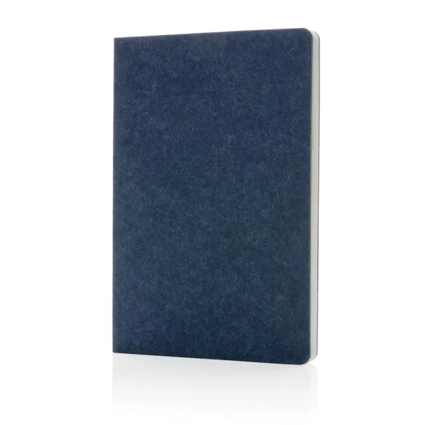  Phrase GRS certified recycled felt A5 notebook - XD Collection Blue 