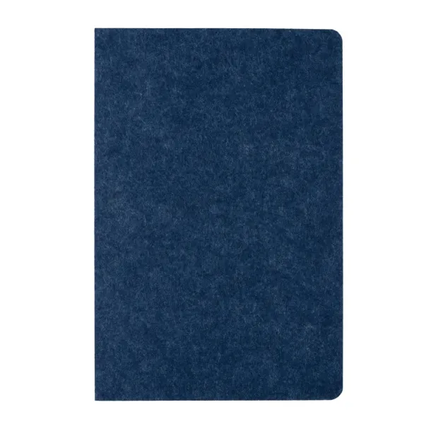  Phrase GRS certified recycled felt A5 notebook - XD Collection Blue 