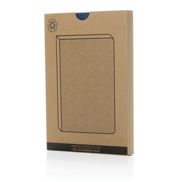  Phrase notes od GRS certificiranog recikliranog filca, A5 - XD Collection Plava 