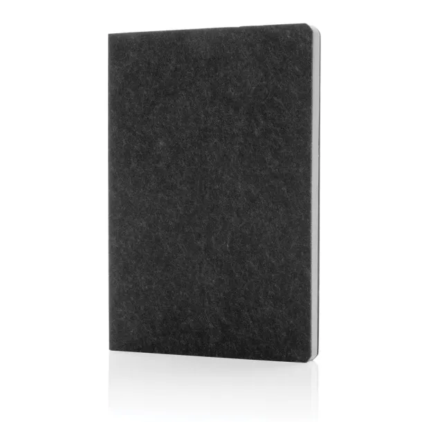  Phrase GRS certified recycled felt A5 notebook - XD Collection Black 