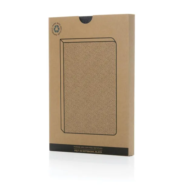  Phrase notes od GRS certificiranog recikliranog filca, A5 - XD Collection Crna