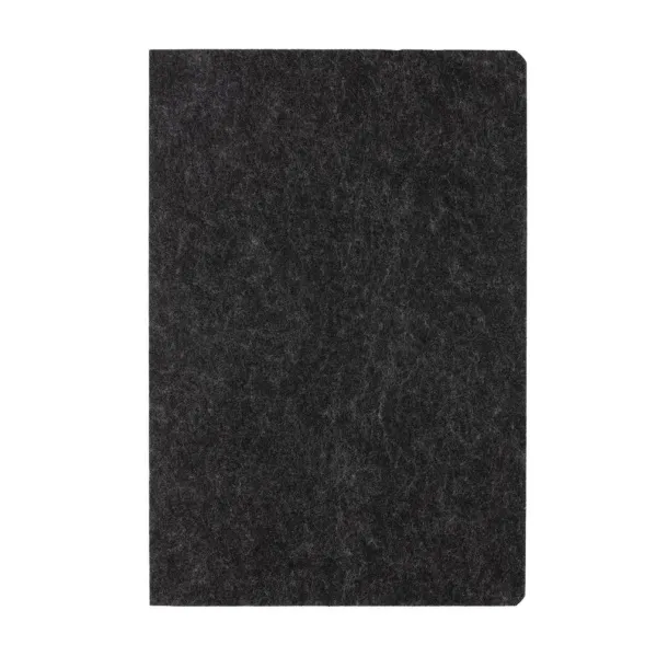  Phrase GRS certified recycled felt A5 notebook - XD Collection Black 