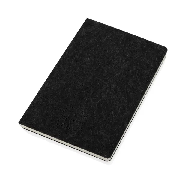  Phrase GRS certified recycled felt A5 notebook - XD Collection Black 