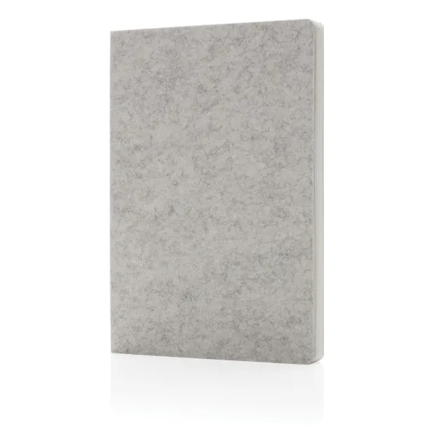  Phrase GRS certified recycled felt A5 notebook - XD Collection Grey 