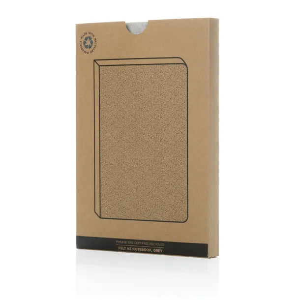  Phrase notes od GRS certificiranog recikliranog filca, A5 - XD Collection Siva