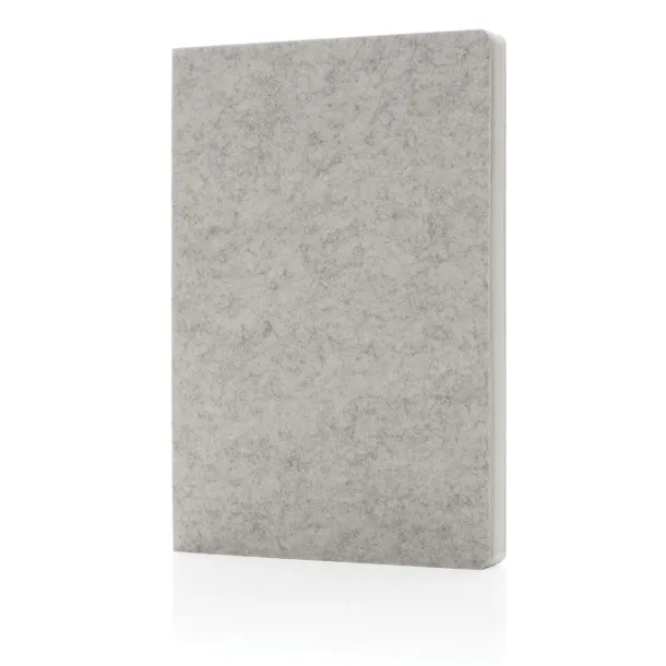  Phrase GRS certified recycled felt A5 notebook - XD Collection Grey 