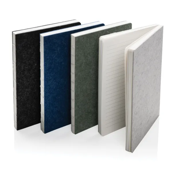  Phrase GRS certified recycled felt A5 notebook - XD Collection Grey 