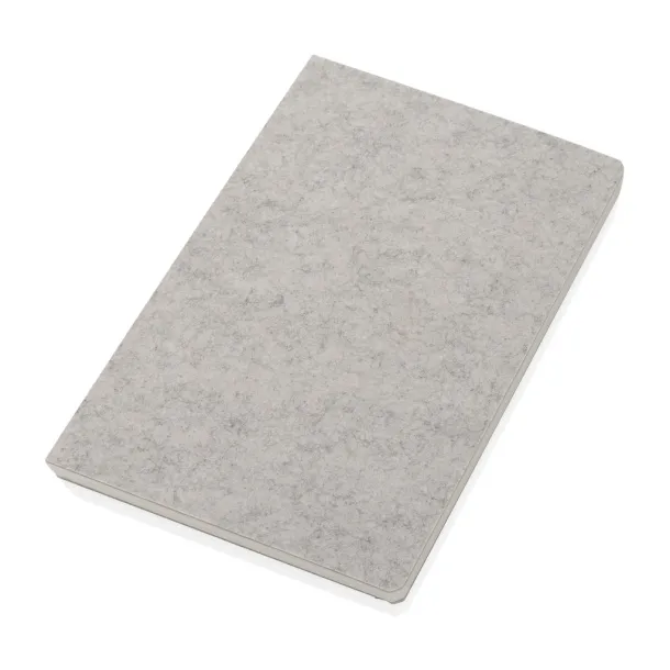  Phrase GRS certified recycled felt A5 notebook - XD Collection Grey 