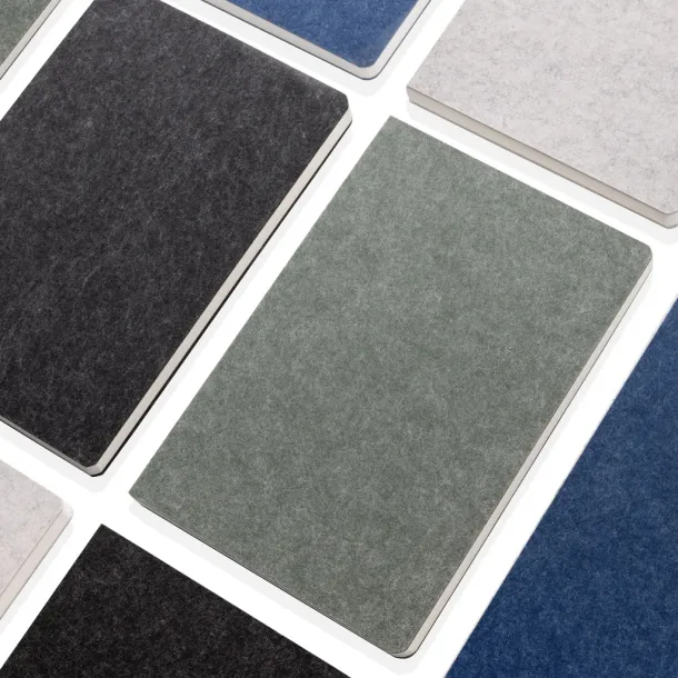  Phrase GRS certified recycled felt A5 notebook - XD Collection Zelena