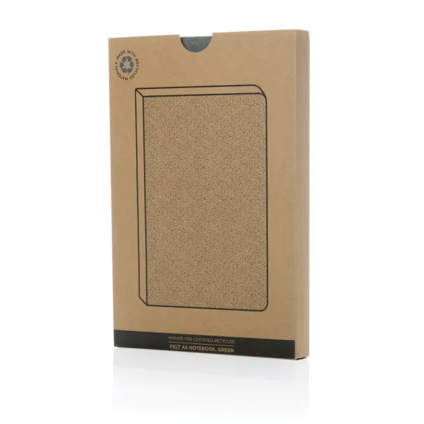  Phrase notes od GRS certificiranog recikliranog filca, A5 - XD Collection Zelena