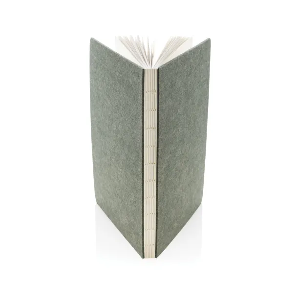  Phrase GRS certified recycled felt A5 notebook - XD Collection Zelena