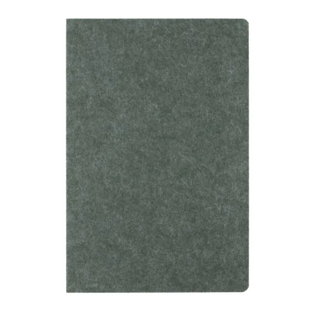  Phrase GRS certified recycled felt A5 notebook - XD Collection Zelena