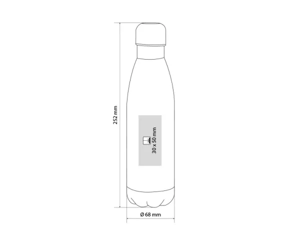 FLUID metalna termosica, 500 ml Plava
