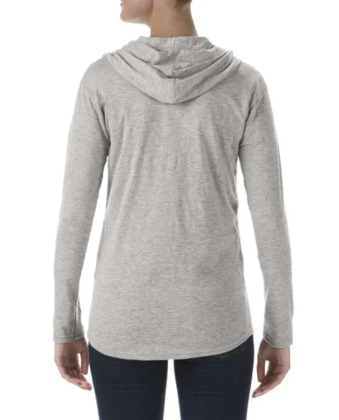  WOMEN'S TRI-BLEND FULL-ZIP HOODED JACKET - Anvil Heather Grey