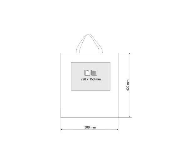 NATURELLA SH 130 cotton shopping bag, 130 g/m2 Cream Bež