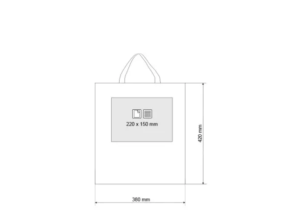 NATURELLA SH 130 cotton shopping bag, 130 g/m2 Cream Bež