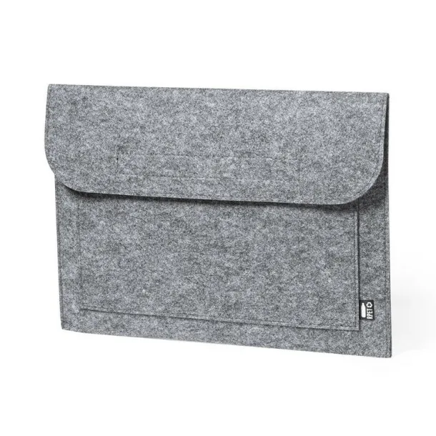  Felt RPET conference folder, 15" laptop case graphite