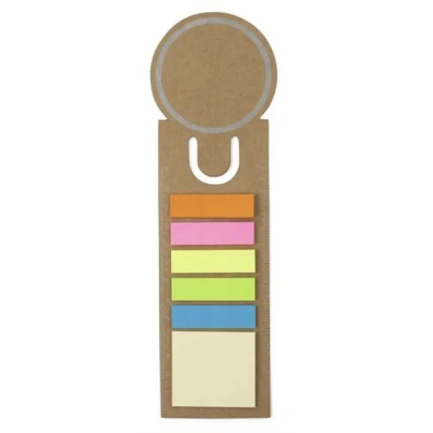  Memo holder, sticky notes, bookmark, notebook, ruler brown