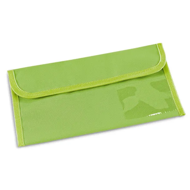 AIRLINE Travel document bag Light green