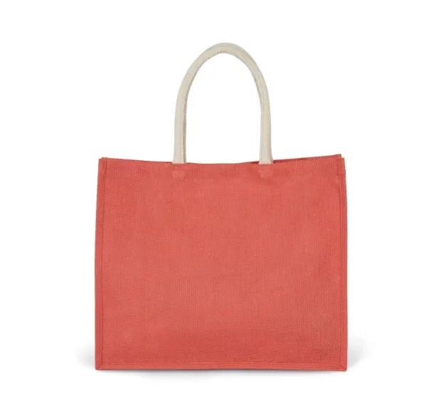  JUTE BEACH BAG - Kimood True Coral