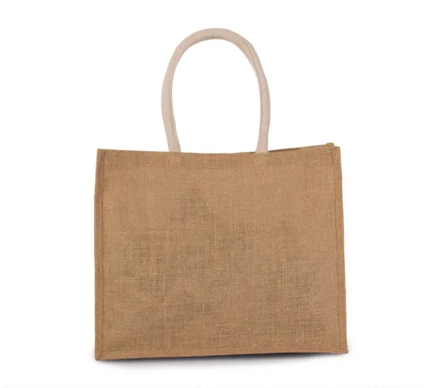  JUTE BEACH BAG - Kimood Natural Gold