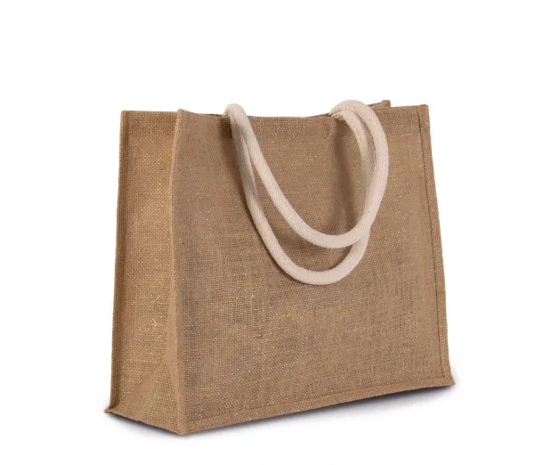  JUTE BEACH BAG - Kimood Natural Gold