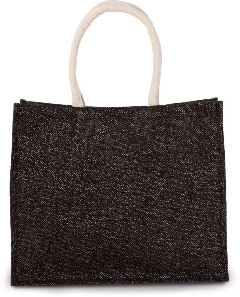  JUTE BEACH BAG - Kimood Black Light Grey