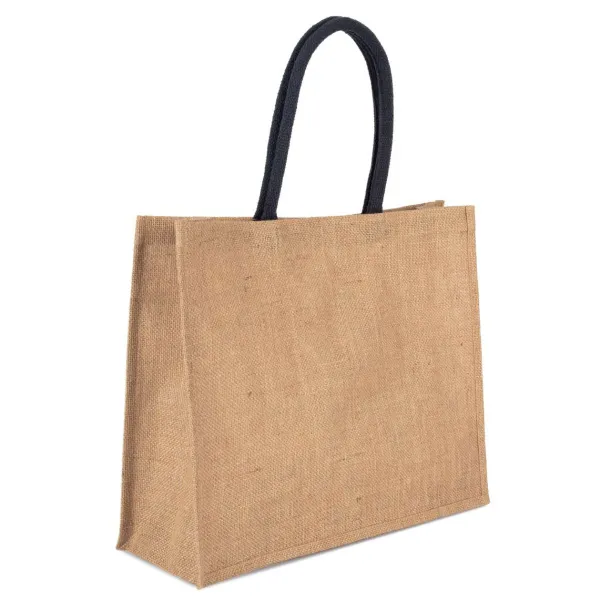  JUTE BEACH BAG - Kimood Natural Navy