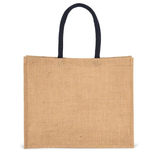  JUTE BEACH BAG - Kimood Natural Black