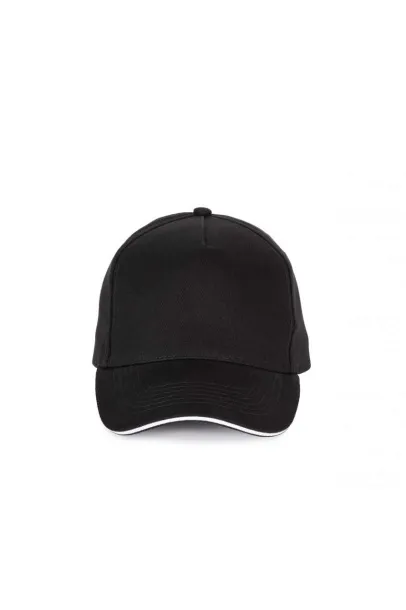  5 PANELS COTTON SANDWICH CAP - K-UP Black White