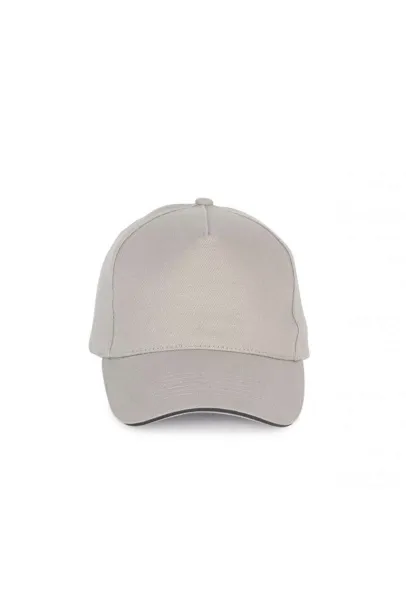  5 PANELS COTTON SANDWICH CAP - K-UP Light Grey Tamno siva