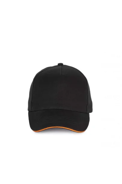  5 PANELS COTTON SANDWICH CAP - K-UP Black