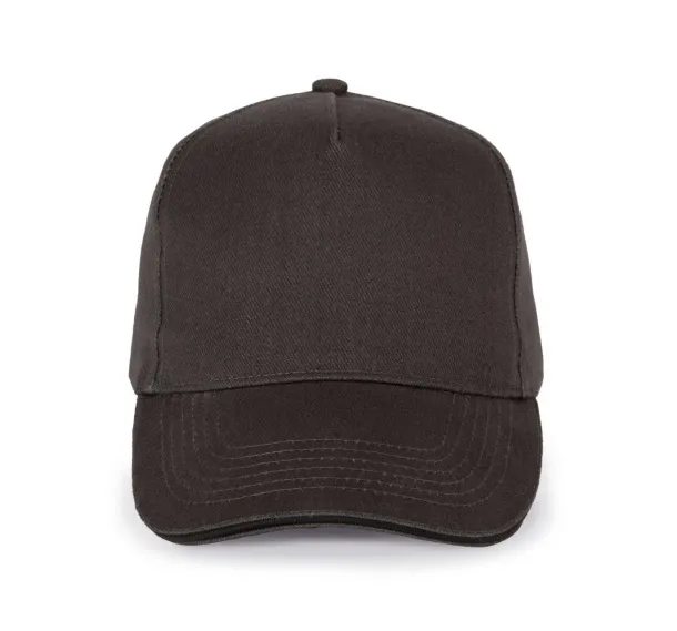  5 PANELS COTTON SANDWICH CAP - K-UP Tamno siva Black