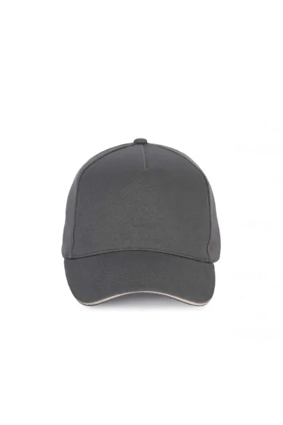  5 PANELS COTTON SANDWICH CAP - K-UP Tamno siva Black
