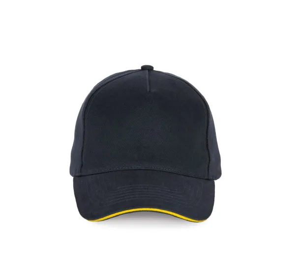  5 PANELS COTTON SANDWICH CAP - K-UP Navy Yellow