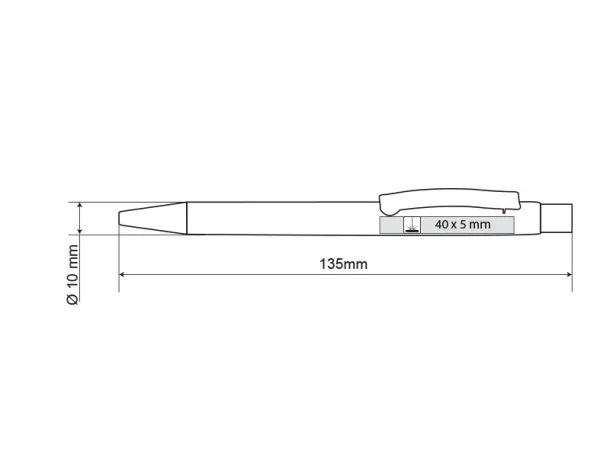 TITANIUM metal ball pen Black