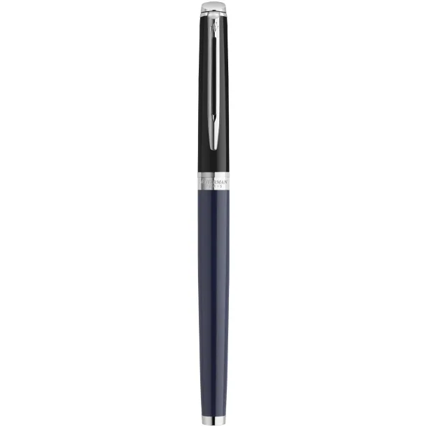 Hemisphere colour blocking fountain pen with palladium trim (blue ink) - Waterman Blue Solid black