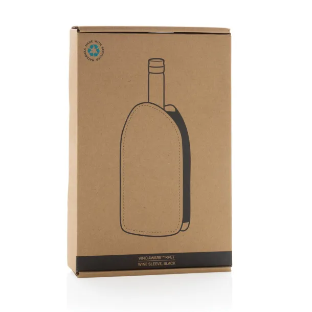 Vino AWARE™ RPET wine cooler sleeve - XD Collection Black 