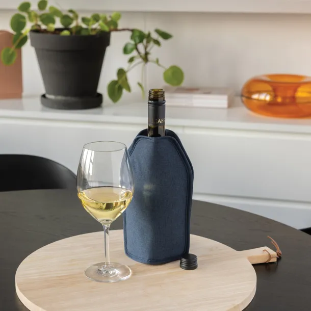 Vino AWARE™ RPET wine cooler sleeve - XD Collection navy, white
