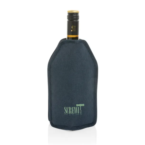 Vino AWARE™ RPET wine cooler sleeve - XD Collection navy, white