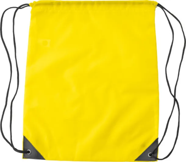 Enrique rPET polyester (190T) drawstring backpack Enrique yellow