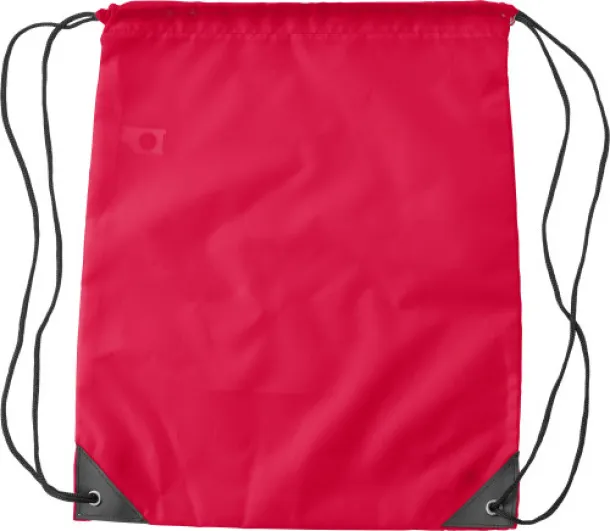 Enrique rPET polyester (190T) drawstring backpack Enrique red