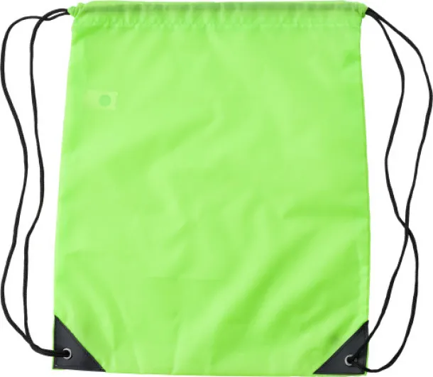 Enrique rPET polyester (190T) drawstring backpack Enrique lime