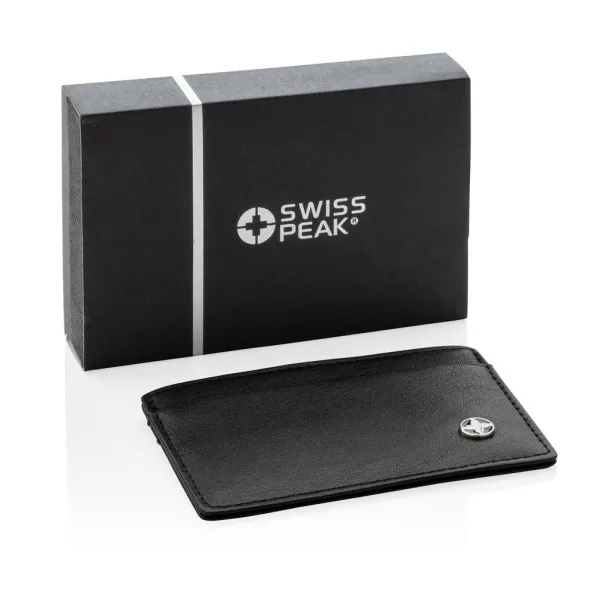  Swiss Peak RFID anti-skimming card holder - Swiss Peak Black 